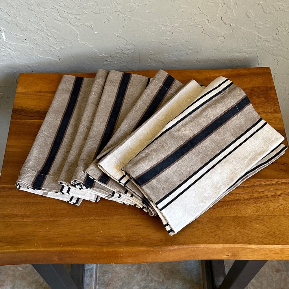 Set of 6 cloth‎ napkins sybaritic industries Ltd New York 23x23  floral pattern